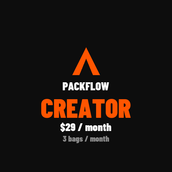 PackFlow Creator subscription plan