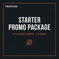 Starter Promo Package — 9 AI-generated marketing assets (lifestyle photos, product animation, social templates, short-form videos) for a custom packaging design.